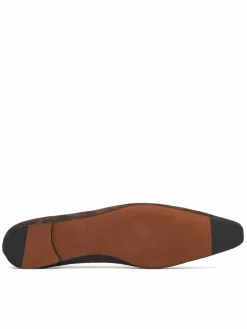 Ballerine Suede Lace-Up Pointed Ballet Flat 818P15775001 Marrone