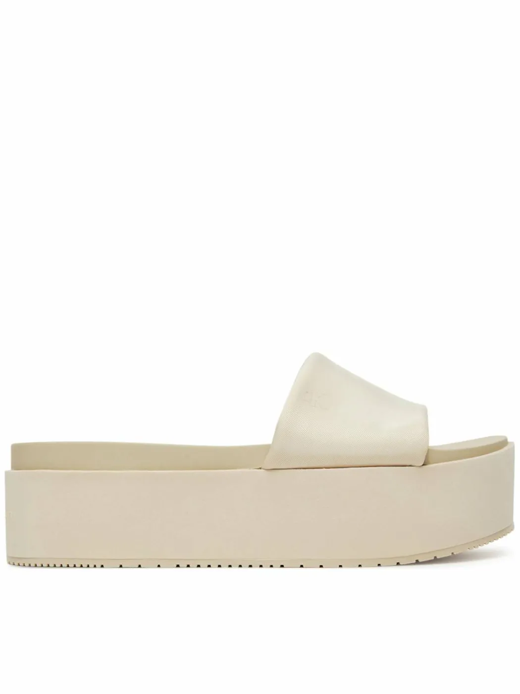 Ciabatte Flatform Sandal Slide In Nylon YW0YW01791 Écru