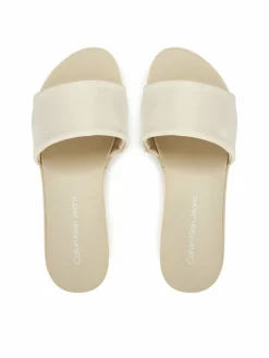 Ciabatte Flatform Sandal Slide In Nylon YW0YW01791 Écru