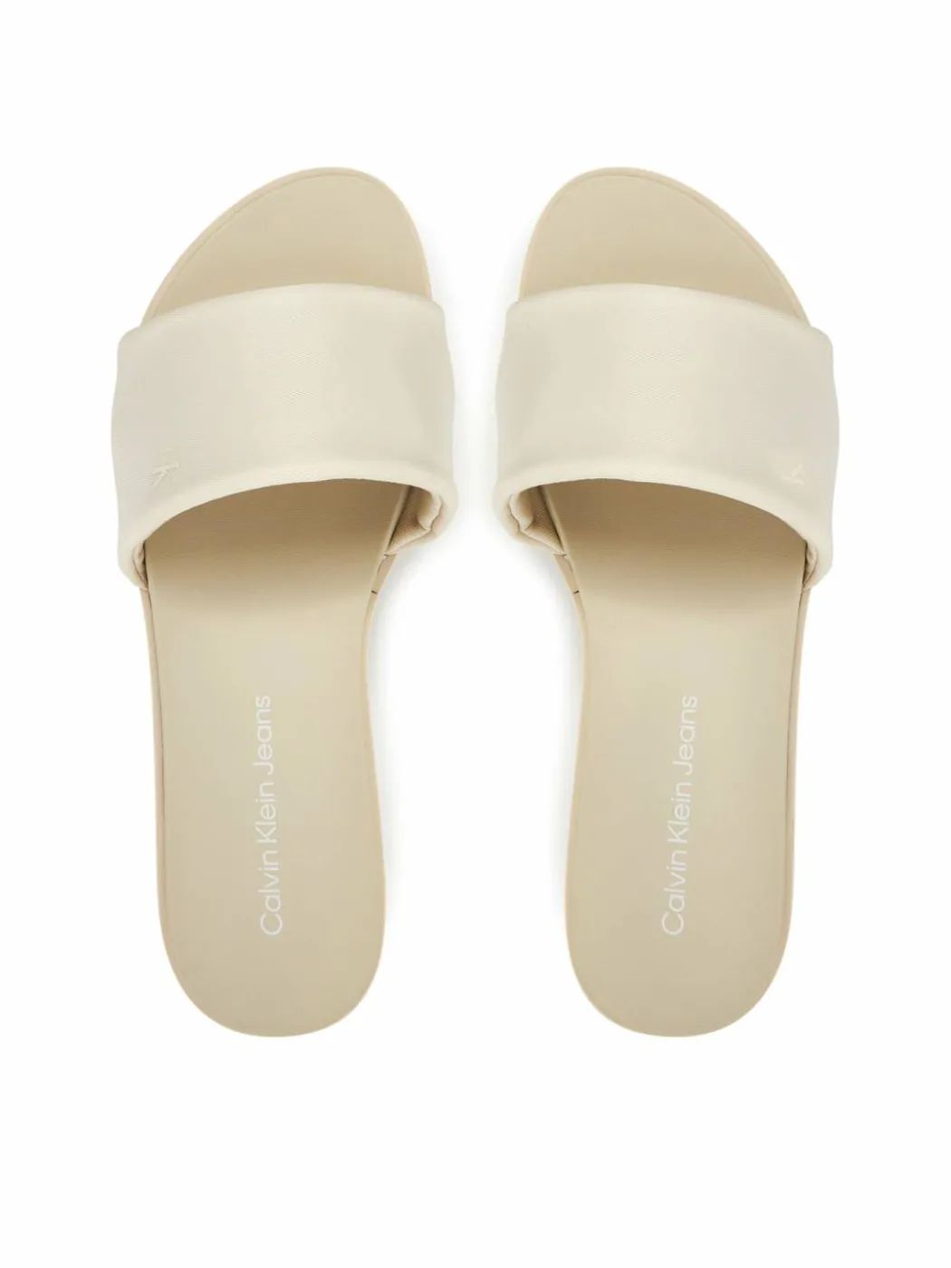 Ciabatte Flatform Sandal Slide In Nylon YW0YW01791 Écru