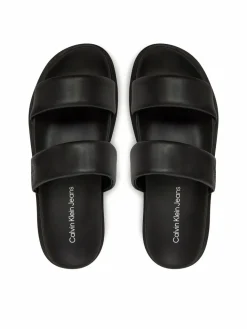 Ciabatte Flat Molded Doublebar Sandal Lth YM0YM01226 Nero