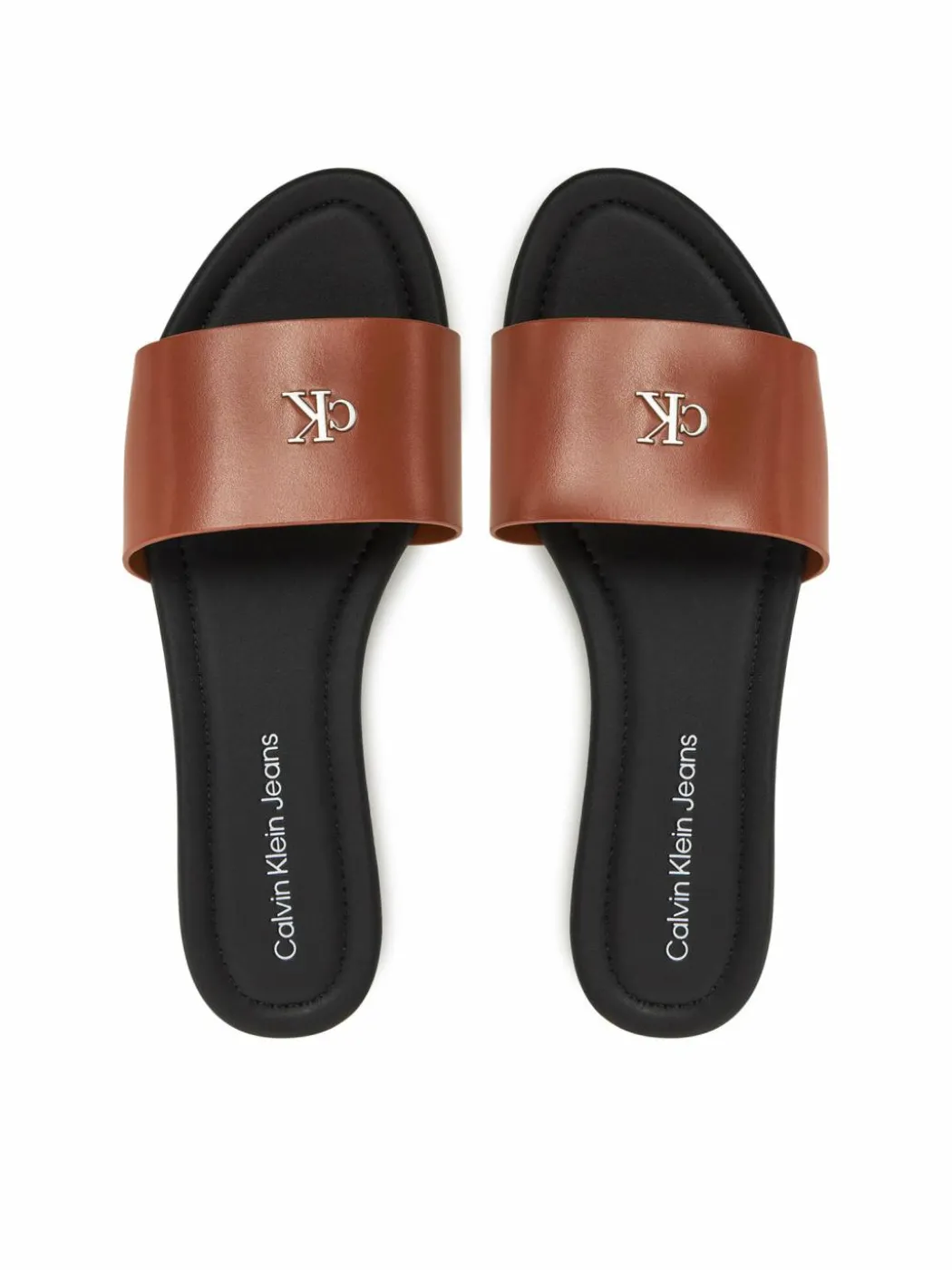 Ciabatte Flat Sandal Slide Mg YW0YW01697 Marrone