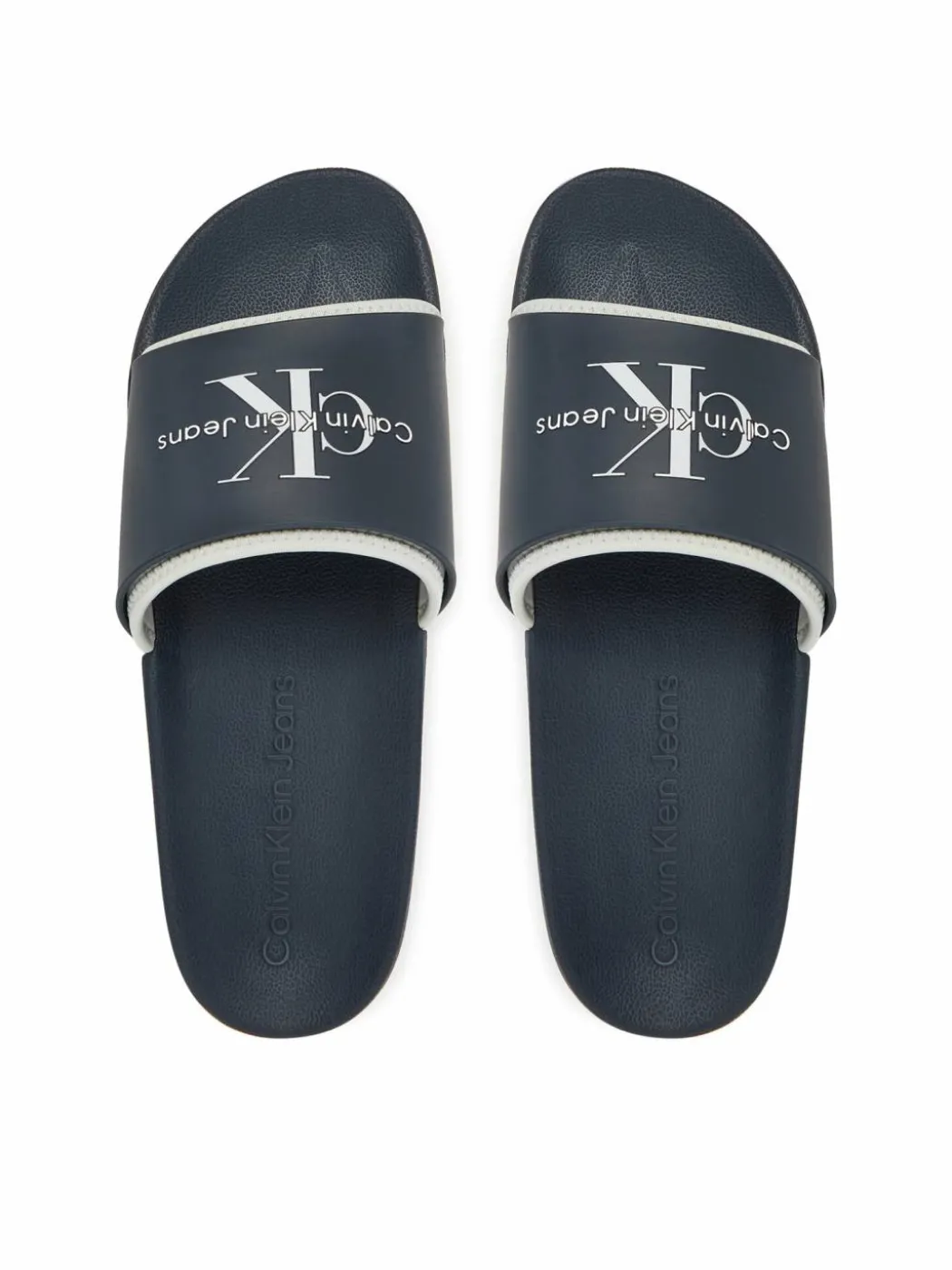 Ciabatte Slide Rubber Neoprene Monologo YM0YM00361 Blu scuro