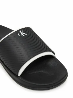 Ciabatte Slide Rubber Neoprene Text YM0YM01234 Nero