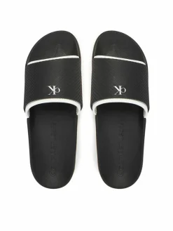 Ciabatte Slide Rubber Neoprene Text YM0YM01234 Nero