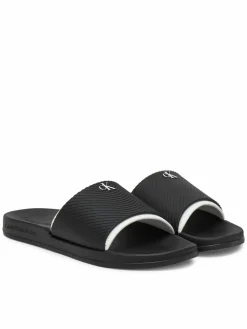 Ciabatte Slide Rubber Neoprene Text YM0YM01234 Nero