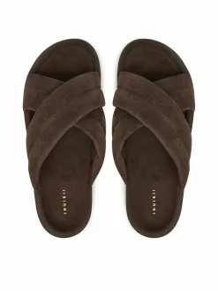 Ciabatte Suede Crossed 50102-500 Marrone