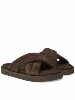 Ciabatte Suede Crossed 50102-500 Marrone