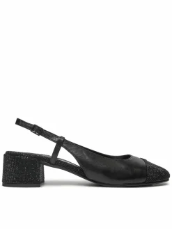 Décolleté Cap-Toe Pave Singback Pump 160256 Nero