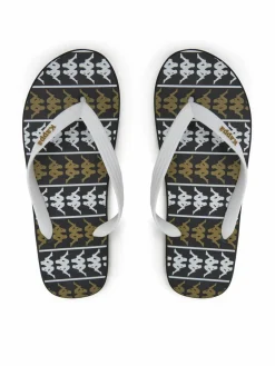 Infradito 371D2UW White - Black - Green Military Multicolore