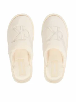 Pantofole Slipper Satin Moire YW0YW02053 Écru