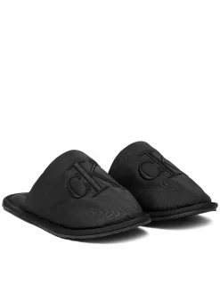 Pantofole Slipper Satin Moire YW0YW02053 Nero