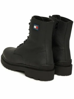 Polacchine Tjm Lace Up Tumbled High EM0EM01631 Nero