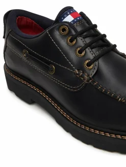 Scarpe basse Archive '01 Boat Shoe Leather EM0EM01651 Nero