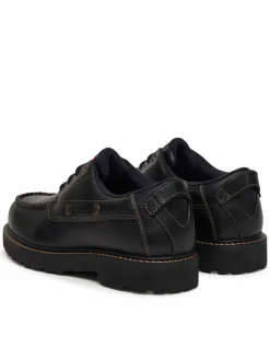 Scarpe basse Archive '01 Boat Shoe Leather EM0EM01651 Nero