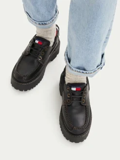 Scarpe basse Archive '01 Boat Shoe Leather EN0EN03003 Nero