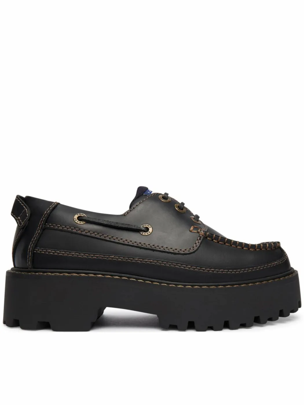 Scarpe basse Archive '01 Boat Shoe Leather EN0EN03003 Nero