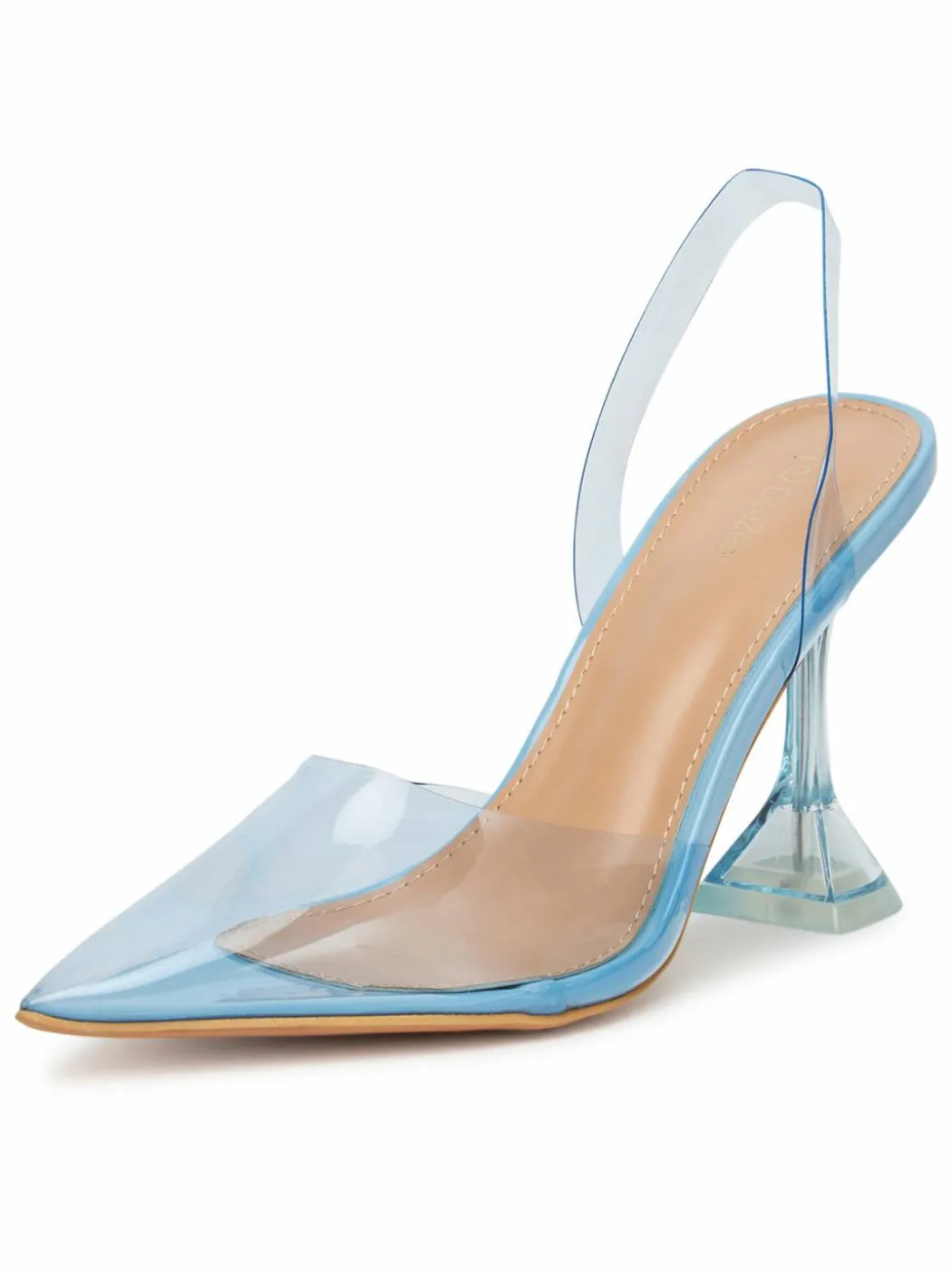 Scarpe stiletto ZALHT-02 BLUE PU Trasparente