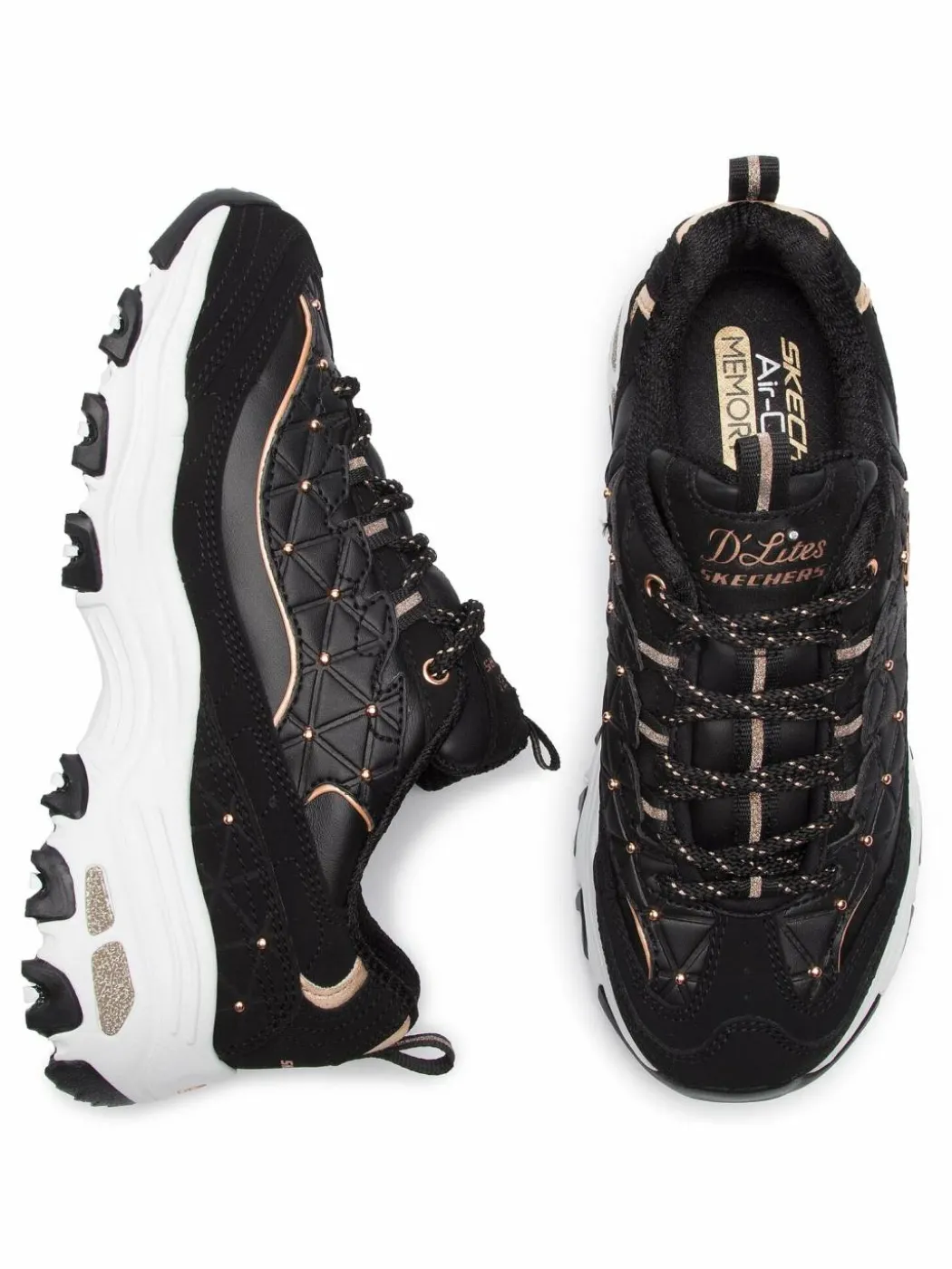 Sneakers D'lites Glamour Feels 13087/BKRG Nero